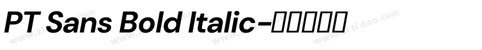 PT Sans Bold Italic字体转换